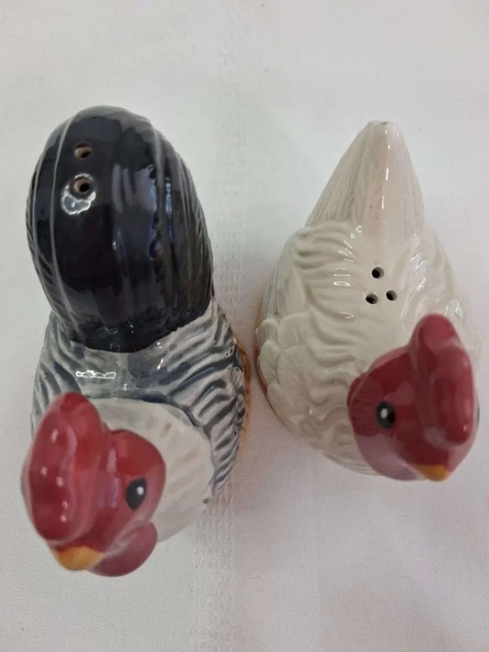 Ceramic Rooster and Hen Salt and Pepper Shakers
